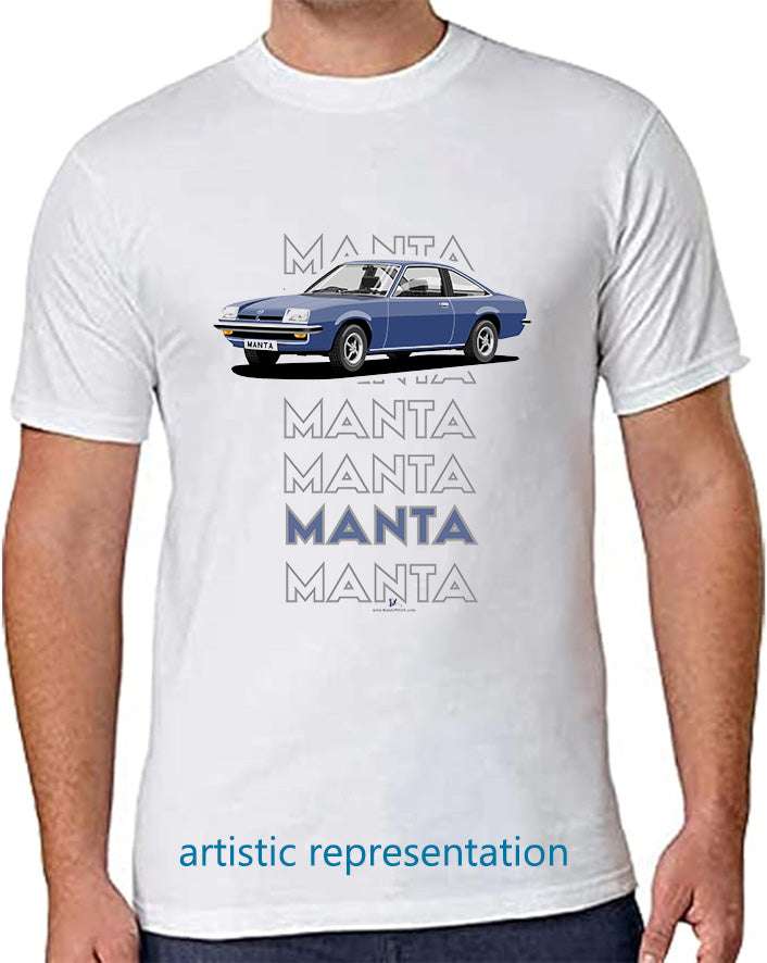 Opel Manta B Coupe in Dark Blue Art T Shirt