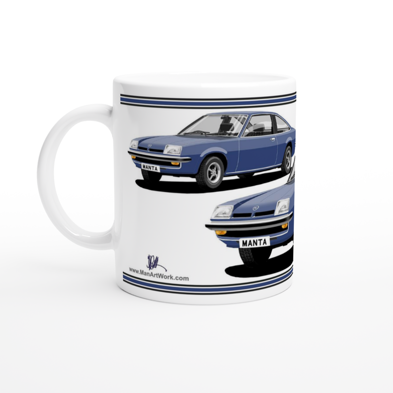 Opel Manta B Coupe in Dark Blue Art Mug
