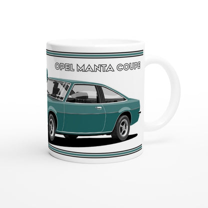 Opel Manta B Coupe in Dark-Green Art Mug
