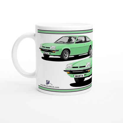Opel Manta B Coupe in Green Art Mug