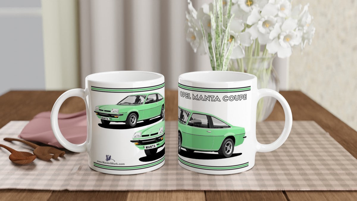 Opel Manta B Coupe in Green Art Mug