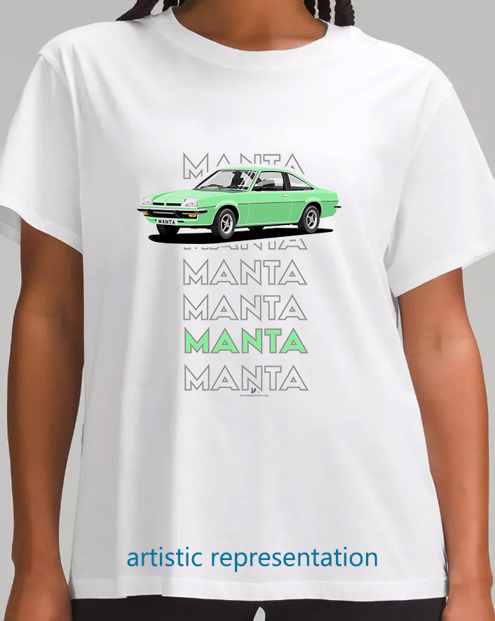 Opel Manta B Coupe in Green Art T Shirt