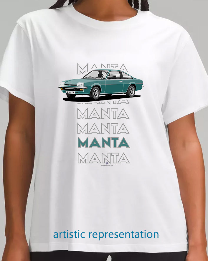 Opel Manta B Coupe in Dark Green Art T Shirt