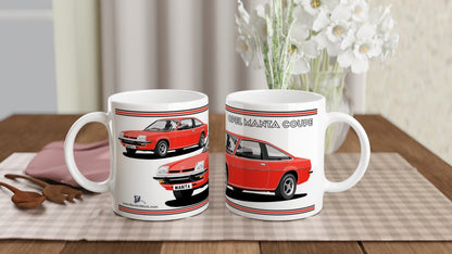 Opel Manta B Coupe in Red Art Mug
