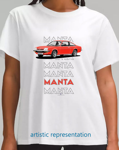 Opel Manta B Coupe in Red Art T Shirt