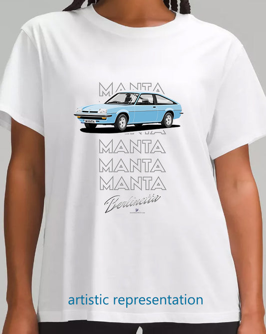 Opel Manta B Sportshatch Berlinetta in Blue Art T Shirt