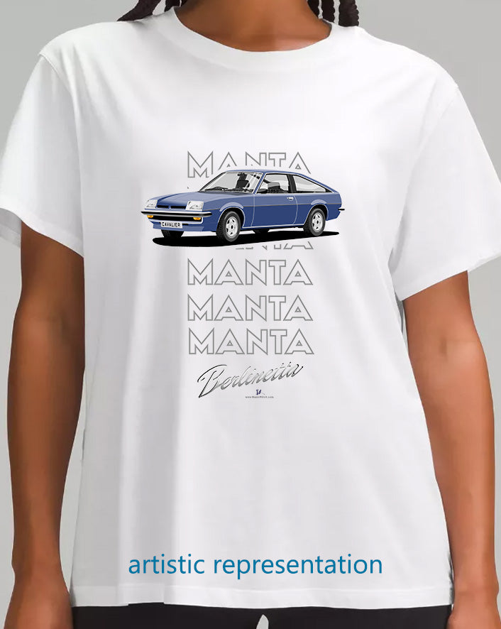 Opel Manta B Sportshatch Berlinetta in Dark Blue Art T Shirt