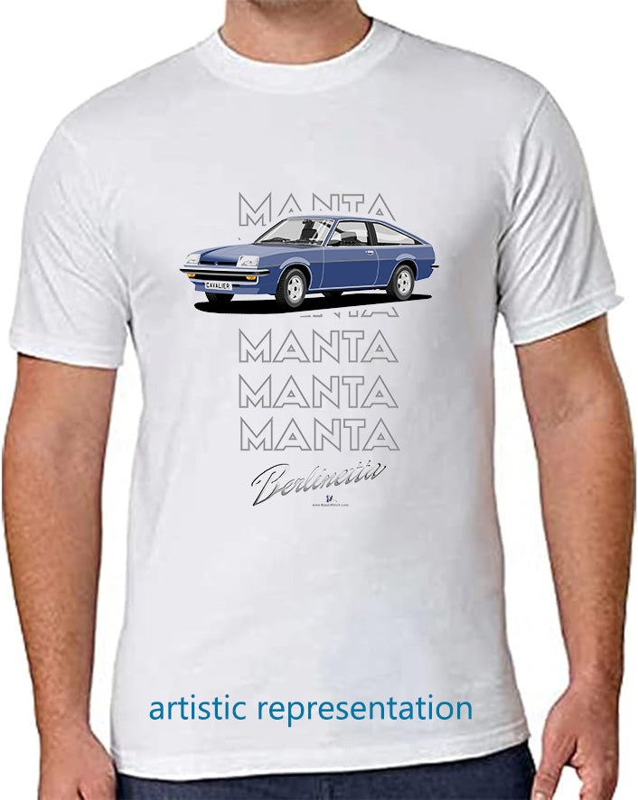 Opel Manta B Sportshatch Berlinetta in Dark Blue Art T Shirt