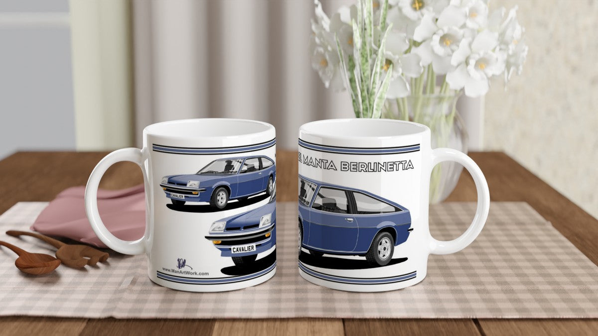 Opel Manta B Sportshatch Berlinetta in Dark-Blue Art Mug