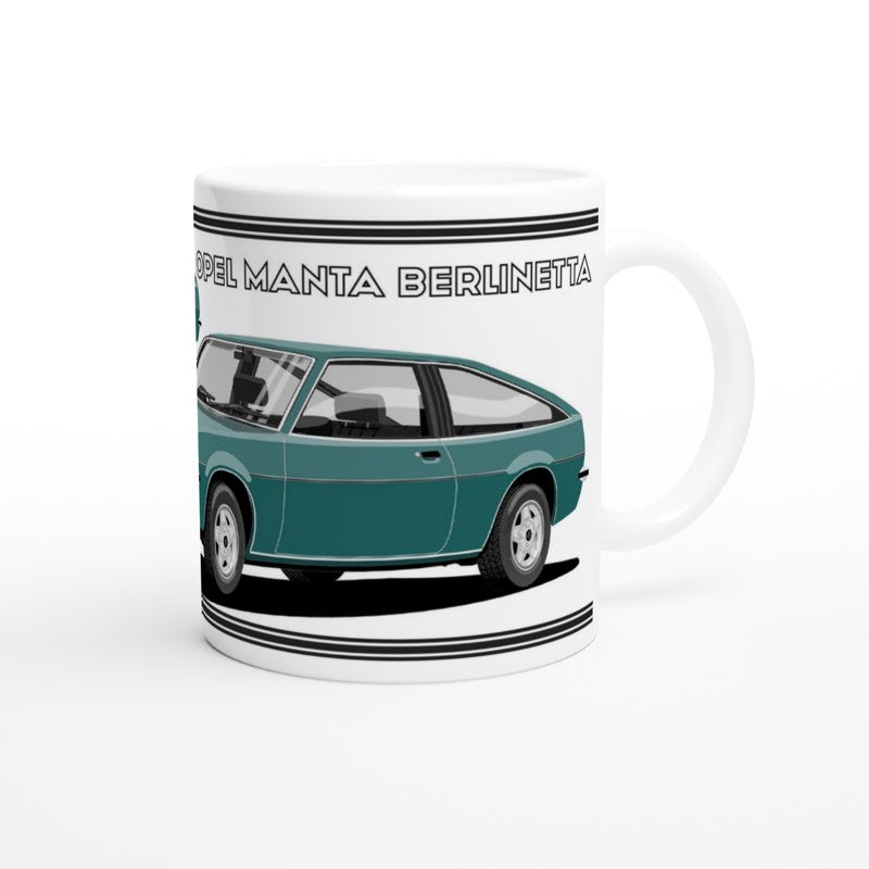 Opel Manta B Sportshatch Berlinetta in Dark-Green Art Mug