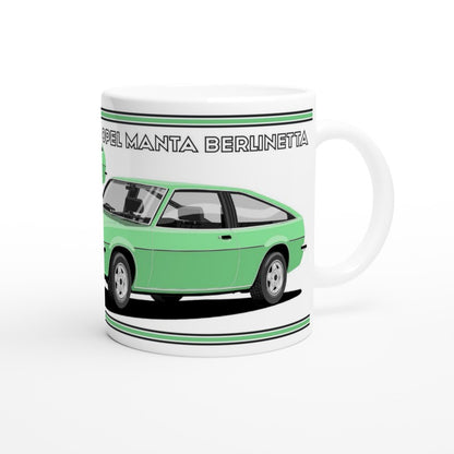 Opel Manta B Sportshatch Berlinetta in Green Art Mug