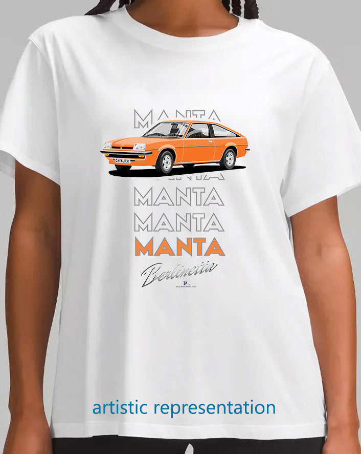 Opel Manta B Sportshatch Berlinetta in Orange Art T Shirt