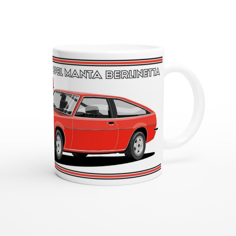 Opel Manta B Sportshatch Berlinetta in Red Art Mug