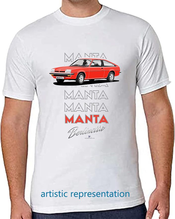 Opel Manta B Sportshatch Berlinetta in Red Art T Shirt
