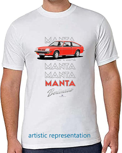 Opel Manta B Sportshatch Berlinetta in Red Art T Shirt