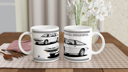 Opel Manta B Sportshatch Berlinetta in White Art Mug