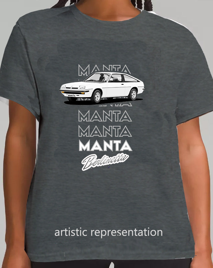 Opel Manta B Sportshatch Berlinetta in White Art T Shirt