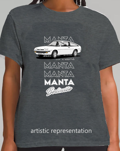 Opel Manta B Sportshatch Berlinetta in White Art T Shirt