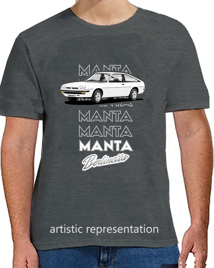 Opel Manta B Sportshatch Berlinetta in White Art T Shirt