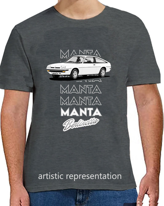 Opel Manta B Sportshatch Berlinetta in White Art T Shirt