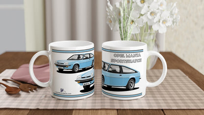 Opel Manta B Sportshatch in Blue Art Mug