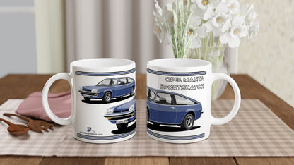 Opel Manta B Sportshatch in Dark Blue Art Mug