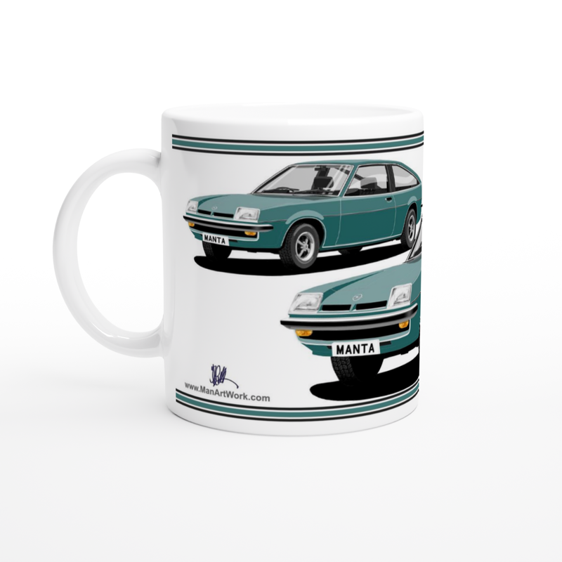 Opel Manta B Sportshatch in Dark-Green Art Mug