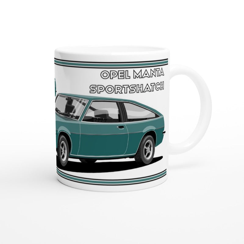 Opel Manta B Sportshatch in Dark-Green Art Mug
