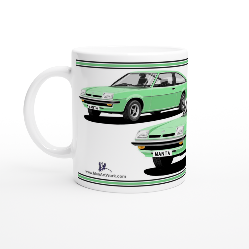 Opel Manta B Sportshatch in Green Art Mug
