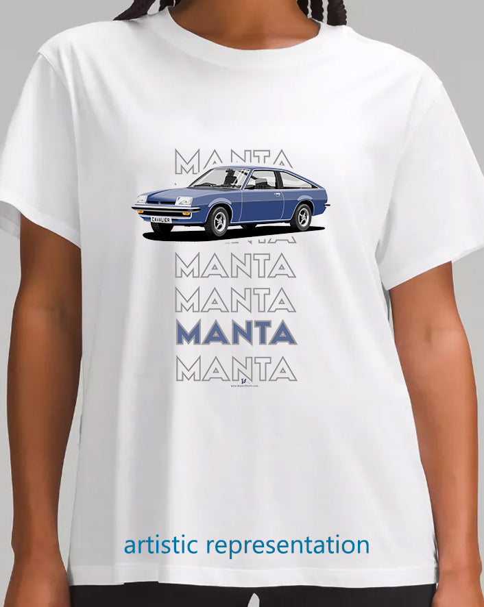 Opel Manta B Sportshatch in Dark Blue Art T Shirt