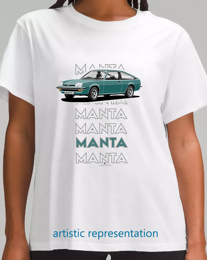 Opel Manta B Sportshatch in Dark Green Art T Shirt