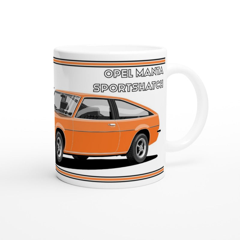 Opel Manta B Sportshatch in Orange Art Mug