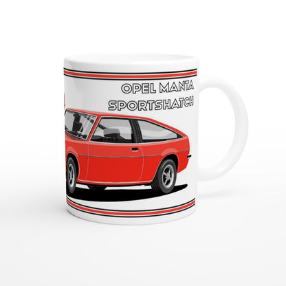 Opel Manta B Sportshatch in Red Art Mug
