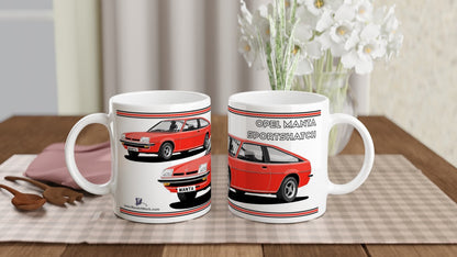 Opel Manta B Sportshatch in Red Art Mug