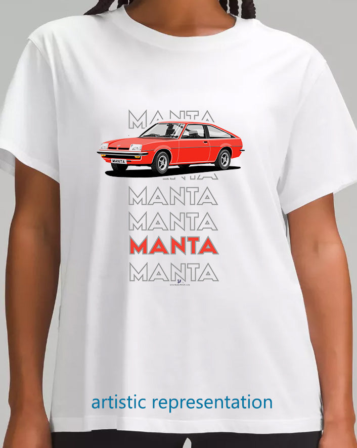 Opel Manta B Sportshatch in Red Art T Shirt
