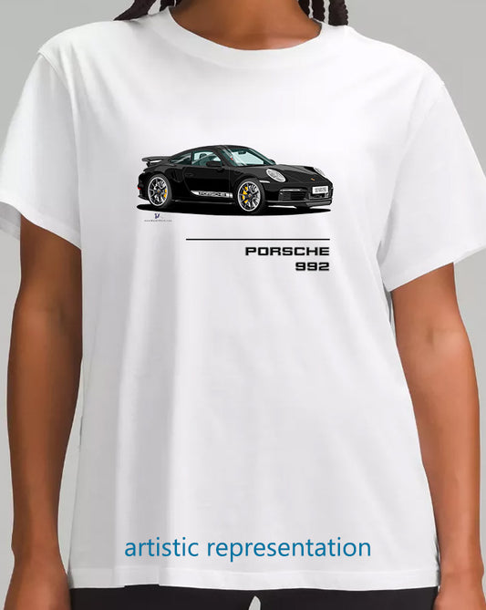 Porsche 992 Turbo in Black T Shirt