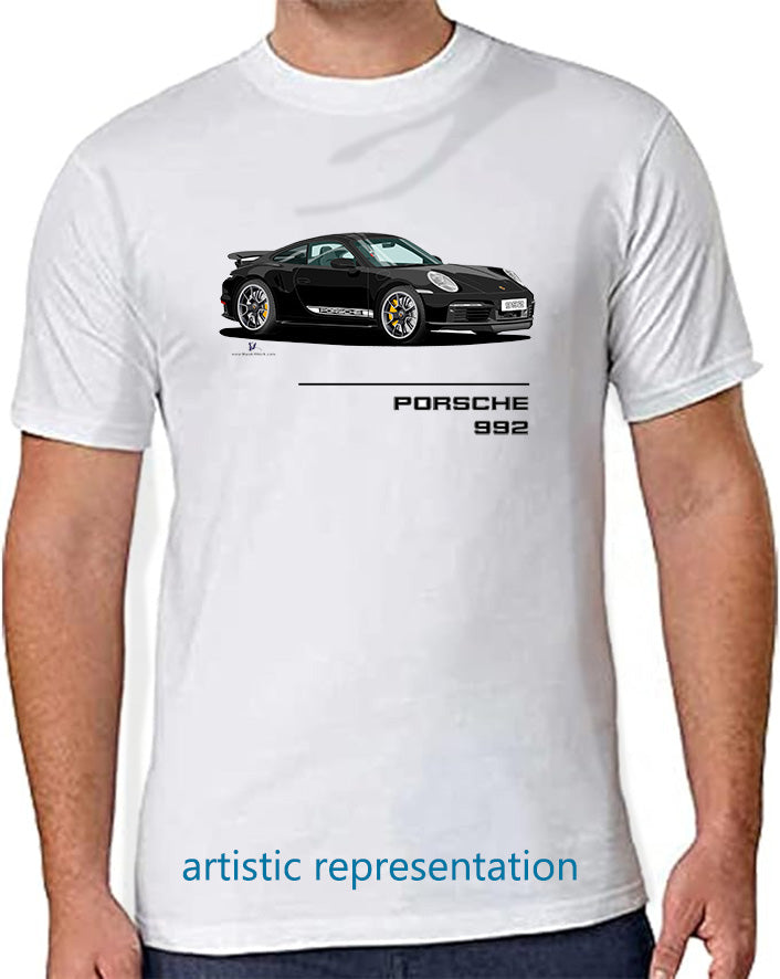 Porsche 992 Turbo in Black T Shirt