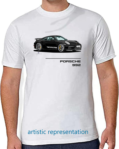 Porsche 992 Turbo in Black T Shirt