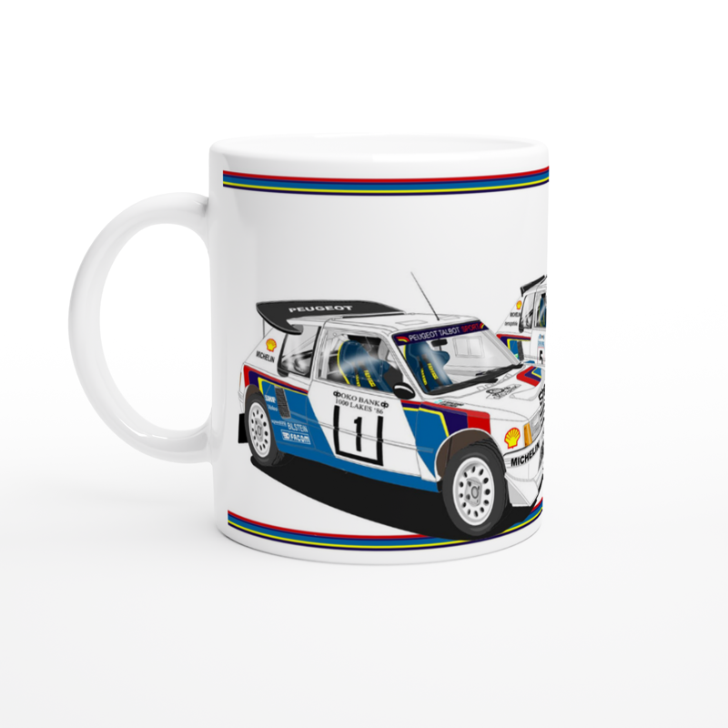 Peugeot 205 T16 Rally Car Mug 