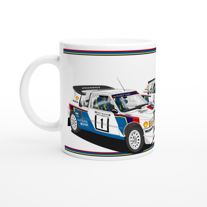 Peugeot 205 T16 Rally Car Mug 