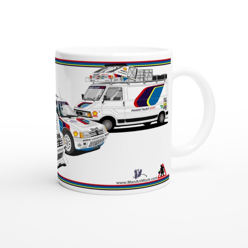 Peugeot 205 T16 Rally Car Mug 