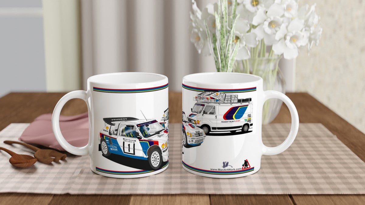 Peugeot 205 T16 Rally Car Mug 