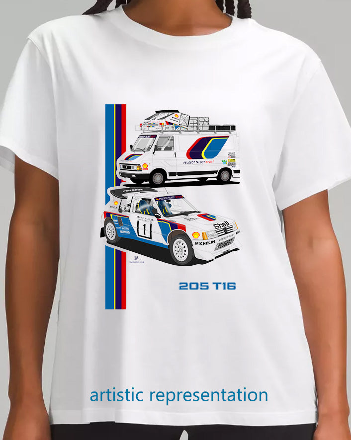 Peugeot 205 T16 Rally T Shirt