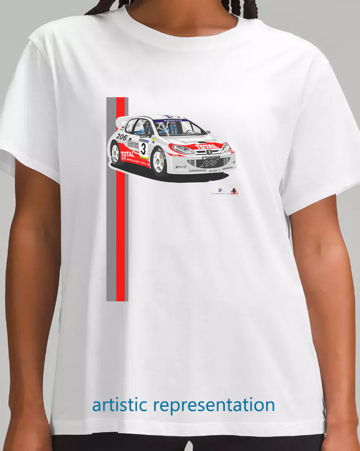 Peugeot 206 WRC Total Rally T Shirt