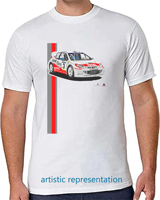 Peugeot 206 WRC Total Rally T Shirt