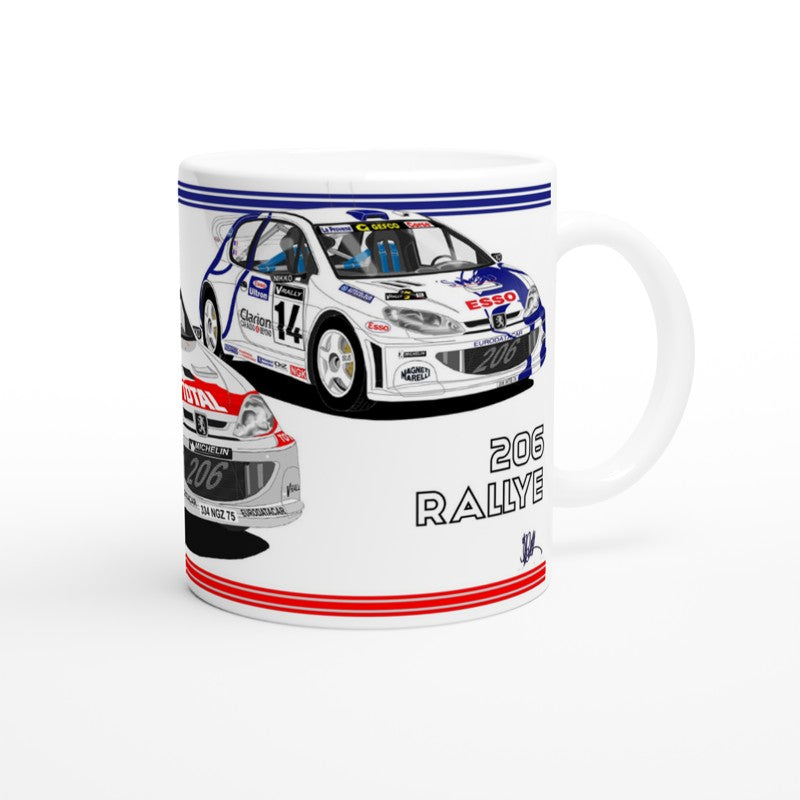 Peugeot 206 Wrc Rally Car Mug 