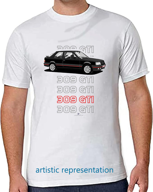 Peugeot 309 GTi in Black T Shirt