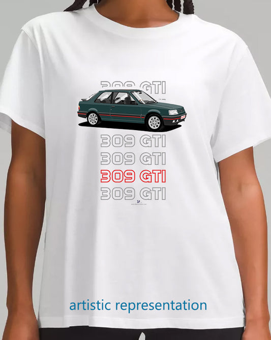 Peugeot 309 GTi in Green T Shirt