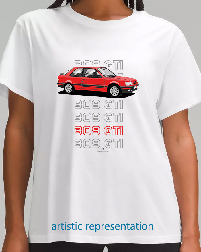 Peugeot 309 GTi in Red T Shirt