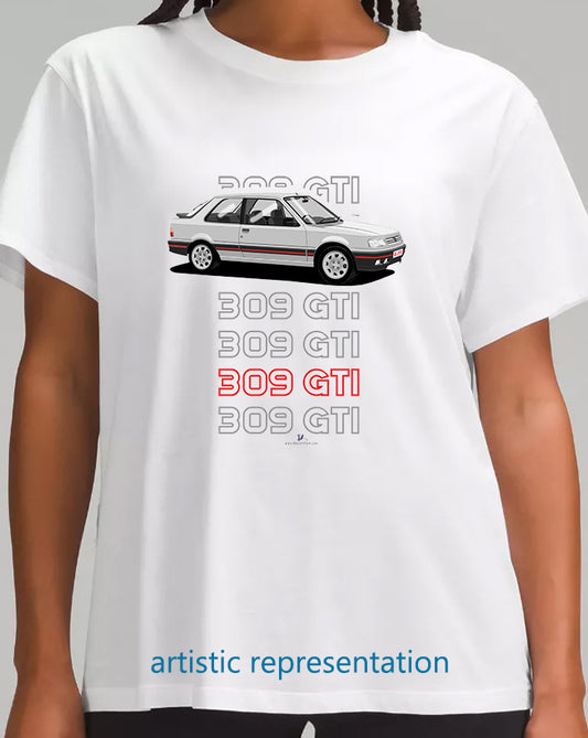 Peugeot 309 GTi in Silver T Shirt